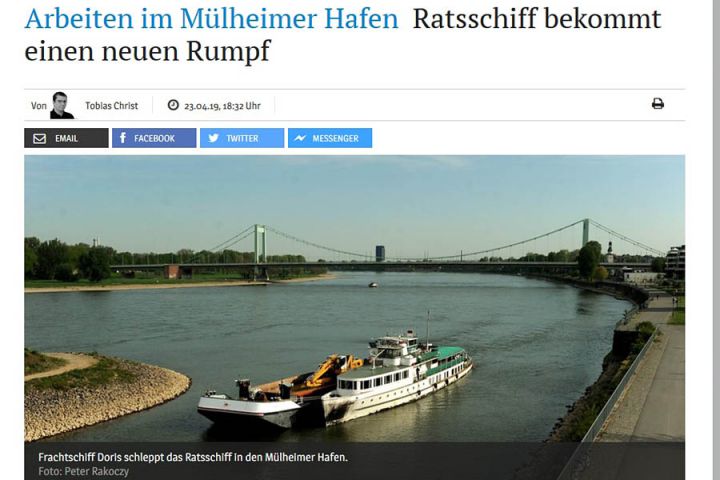Arbeiten im Mülheimer Hafen Ratsschiff bekommt einen neuen Rumpf