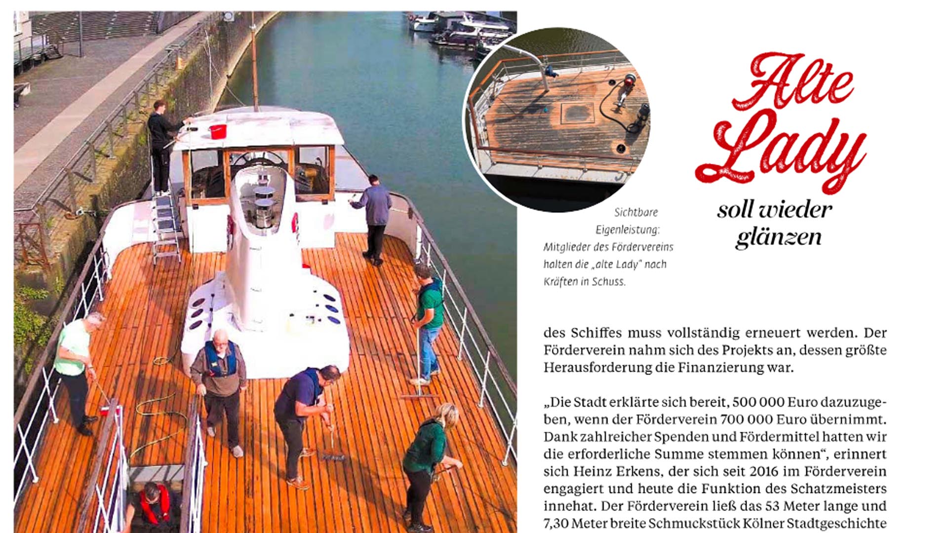 Artikel über das Ratsschiff im Kölner TOP-Magazin