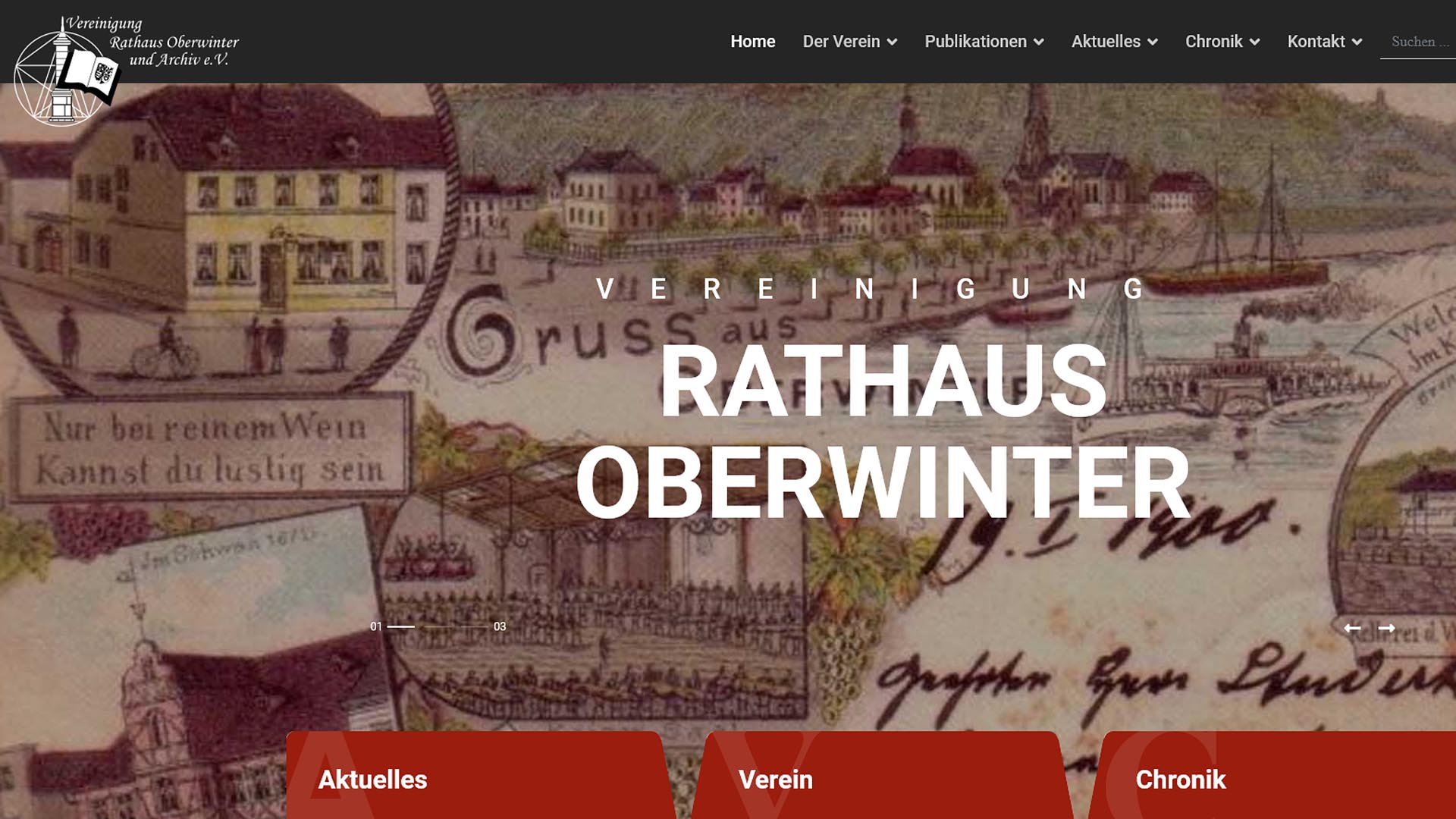 Webseite des Rathausvereins Oberwinter